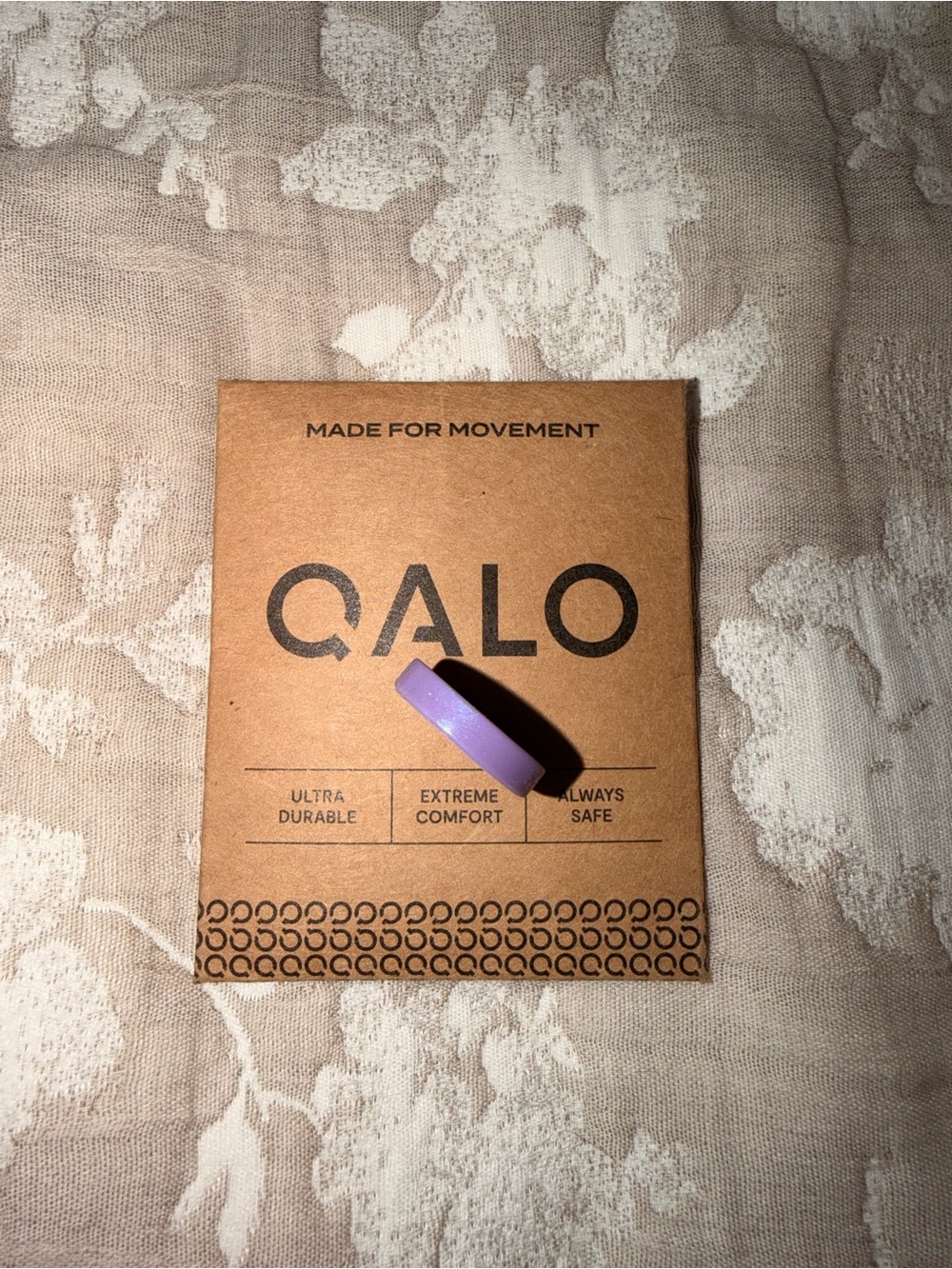 QALO Women's Glazed Smooth Stackable Silicone Ring - Lavender Size 6 New